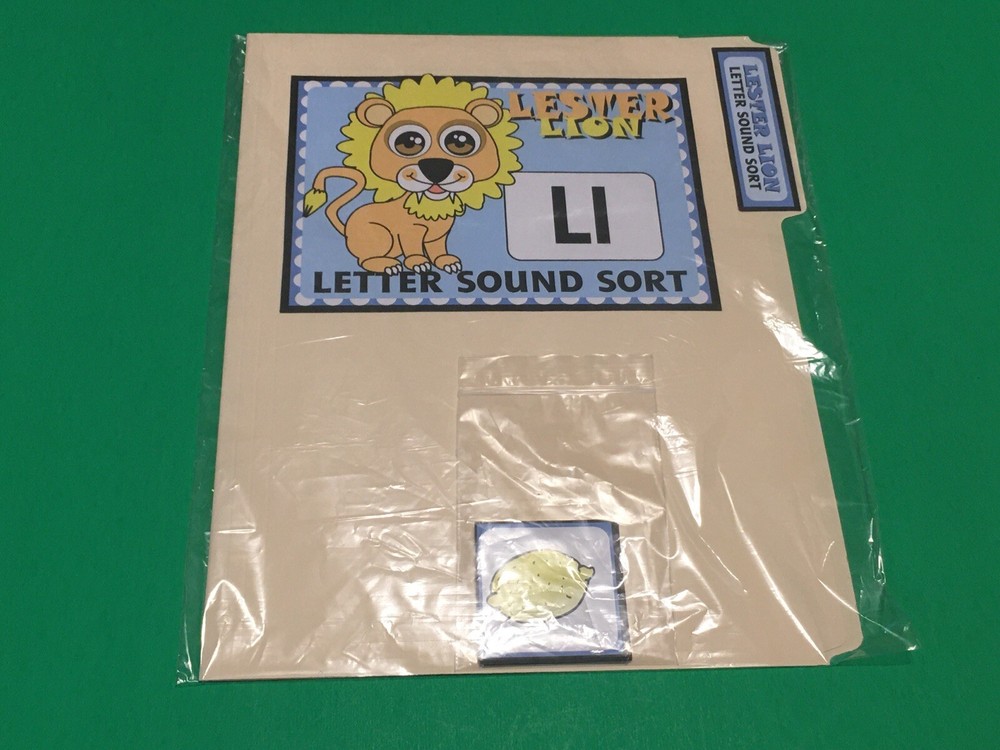 Lester Lion - Letter Ll - DIY File Folder game - Printed / Uncut