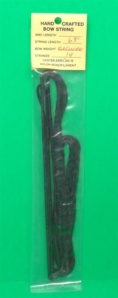 New Bowstrings by Binney Replacement Recurve or Longbow String - 67" AMO 14 str