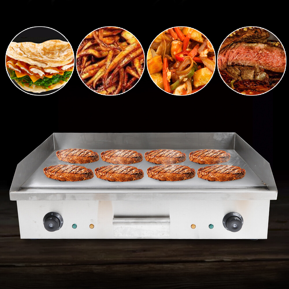 29'' Electric Countertop Griddle 3000w Flat Grill Temperature Range: 50-300℃