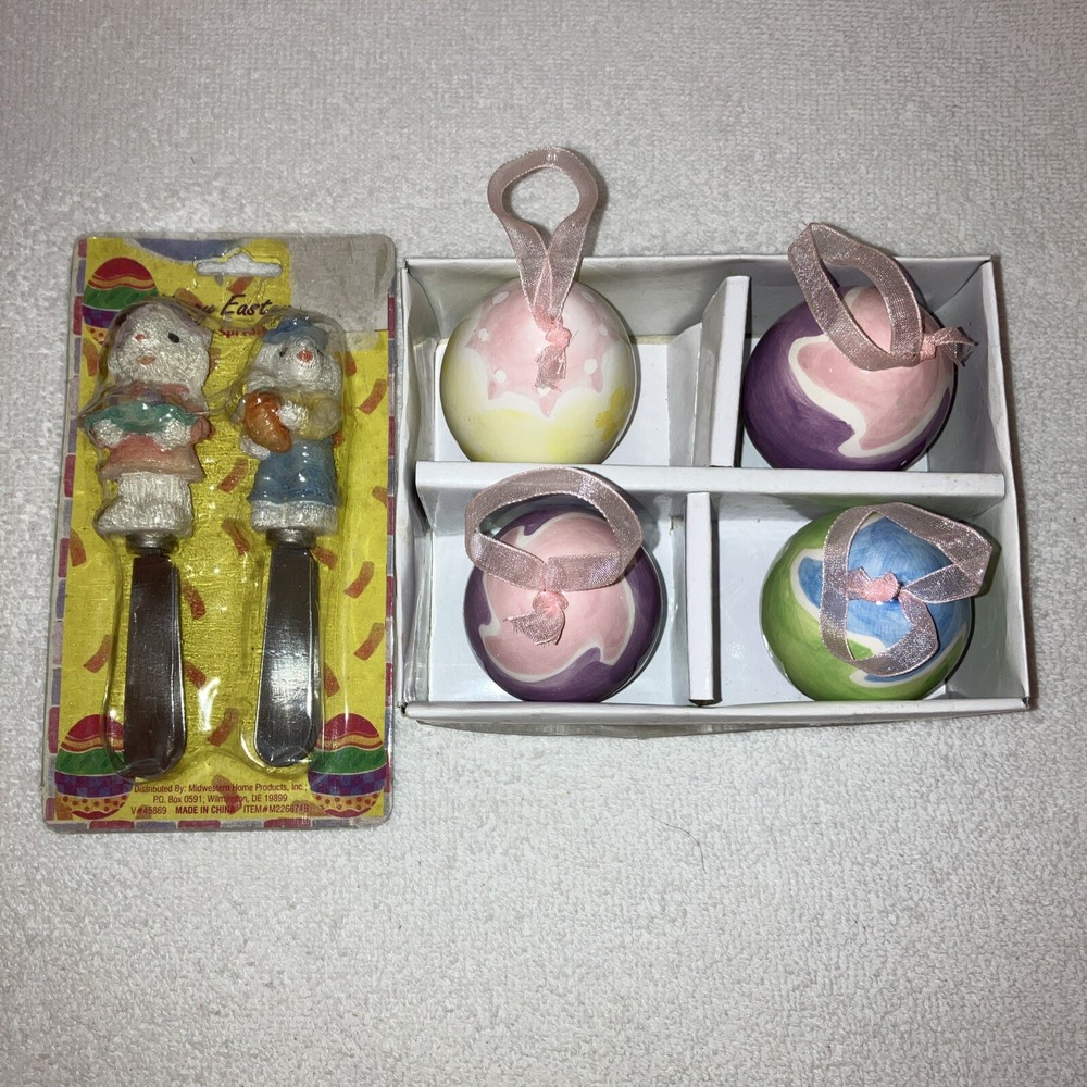 Hanging Easter Eggs & Easter Cheese Spreaders
