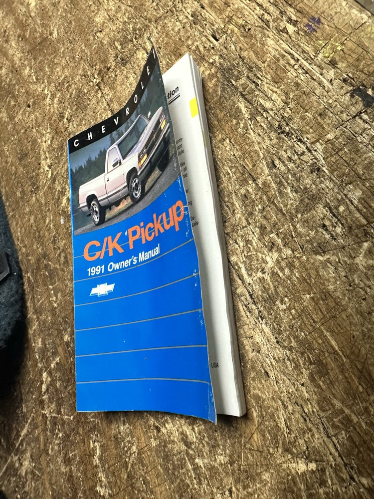 1991 CHEVY SILVERADO OWNERS MANUAL C/K 1500