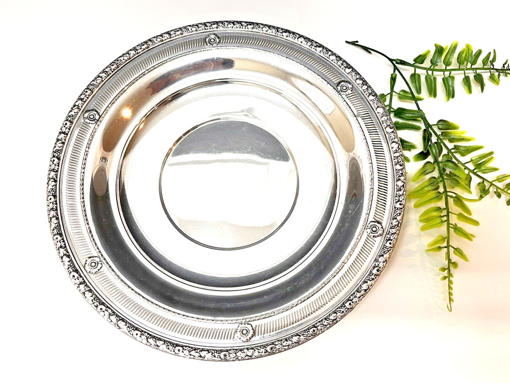 WALLACE Sterling Silver Dish 9-1/8" Diameter No Monogram 279 Grams