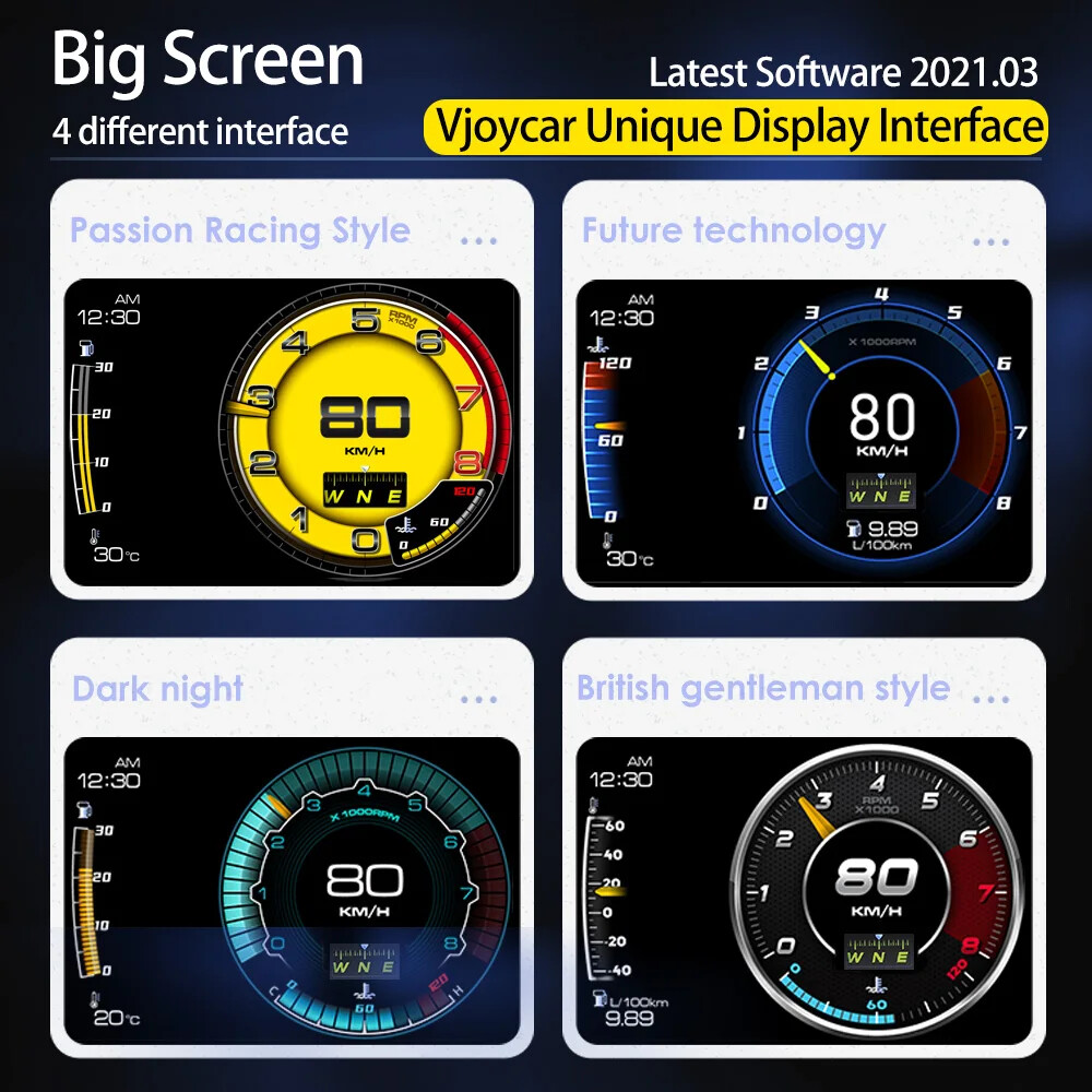 Auto Scanner Car Meter Intake Air & Water Temp. Trip Computer GPS Speedometer