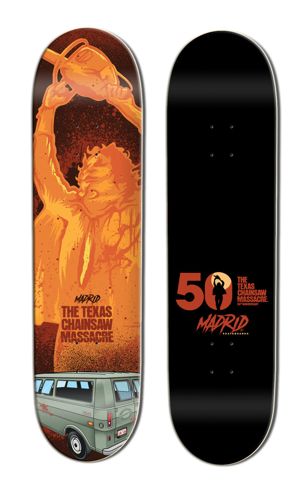 Texas Chainsaw Massacre x Madrid Sunburn 8.5 Skateboard Deck