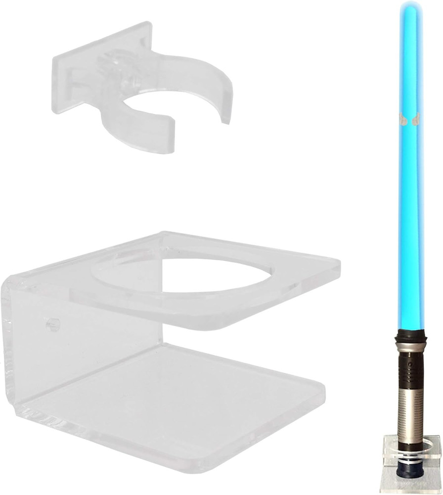 Clear Light Saber Wall Mount Wall Rack Wall Holder - Hardware Included.