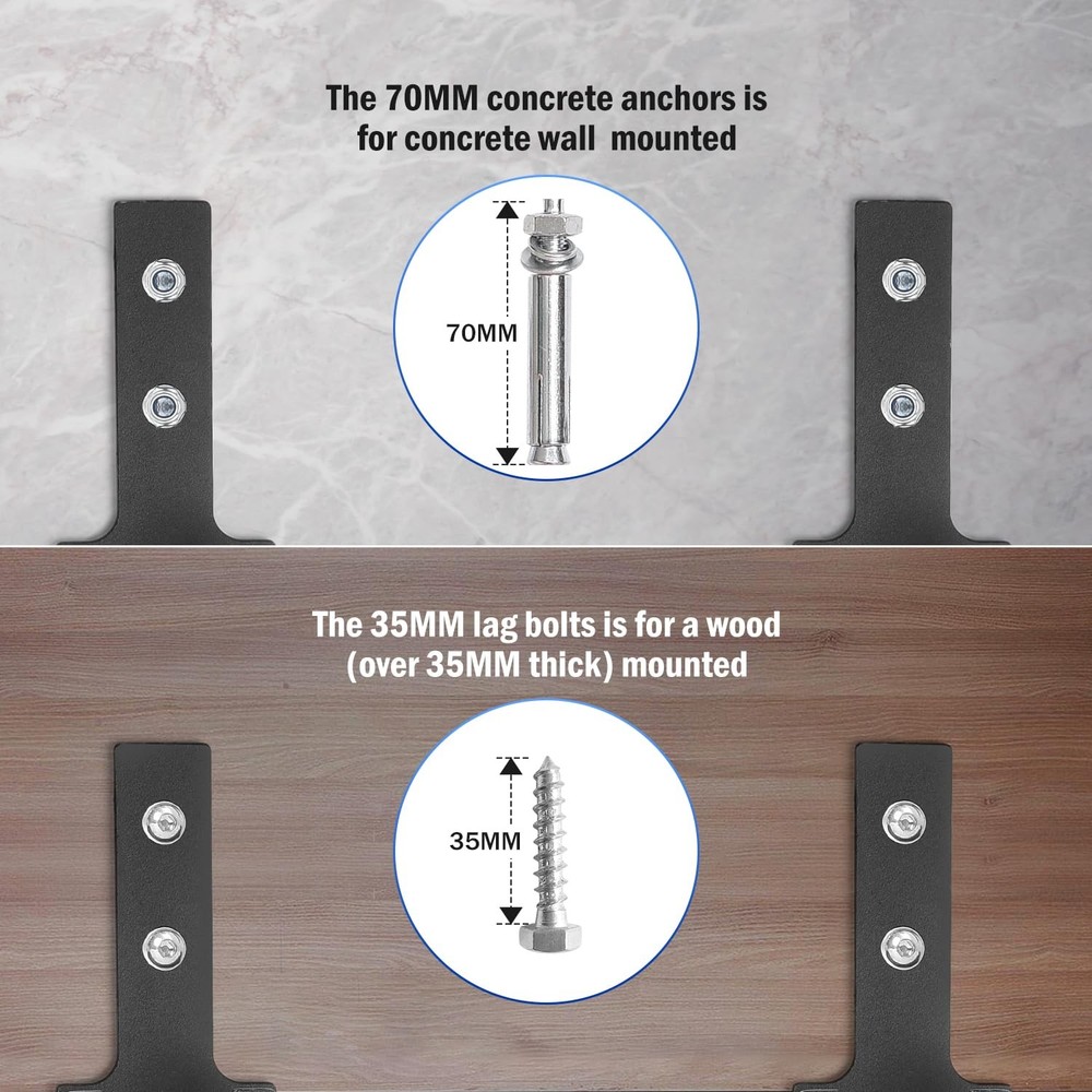 Wall Mount Pull Up Bar, Joist Mount Pull Up Bar, Beam and Rafter Mounted Chin...