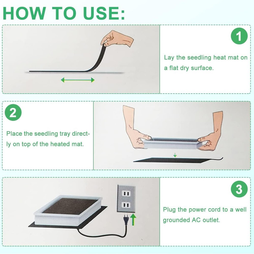 Waterproof Starting Heat Mat Efficient Germination Heating Pad For Plant Gr