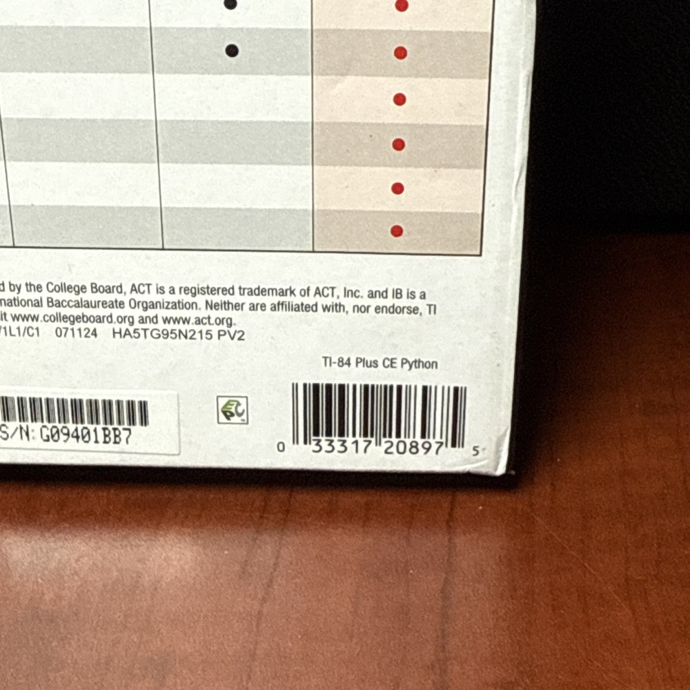 Texas Instruments TI-84 Plus CE Python Graphing Calculator New (8975)