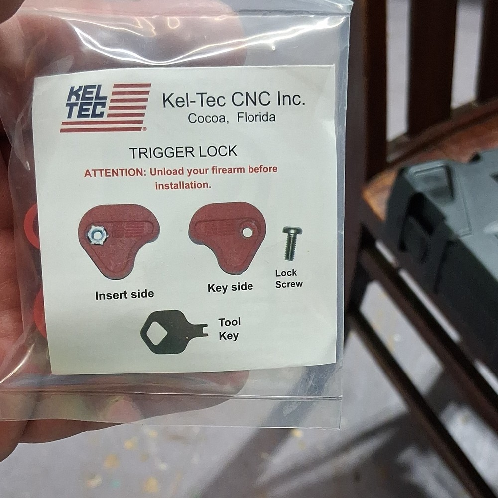 Kel-Tec Trigger Lock Red Metal Plastic with Key Lock Screw Single Pack