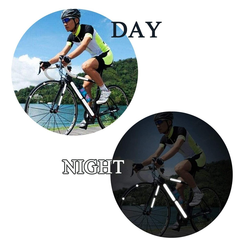30pcs Reflective Decals Stickers Safety 30pcsyellow+white+red3x8cm