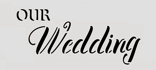 5"x10" Clear Plastic Stencil - Wedding (ME459)