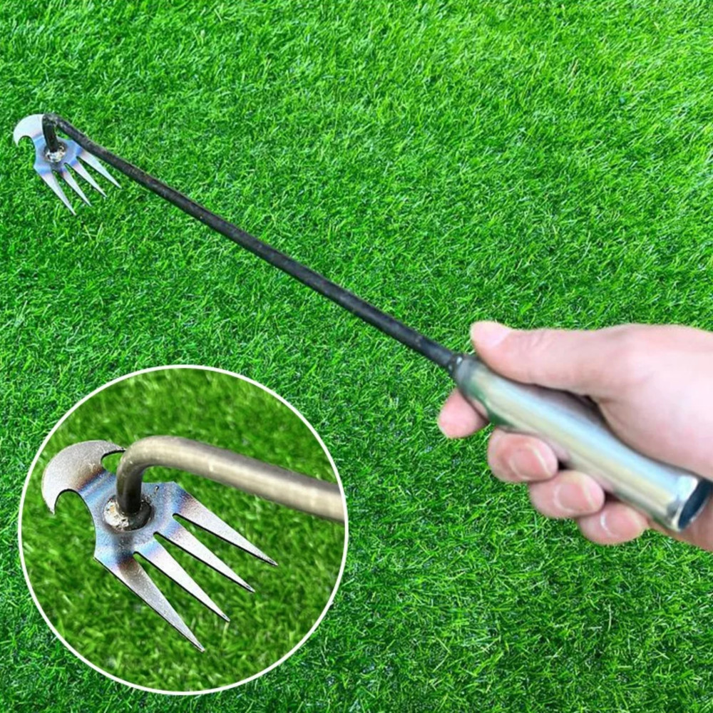 Stand Up Weed Puller Manual Root Remover Garden Tool Long Handle Weeder