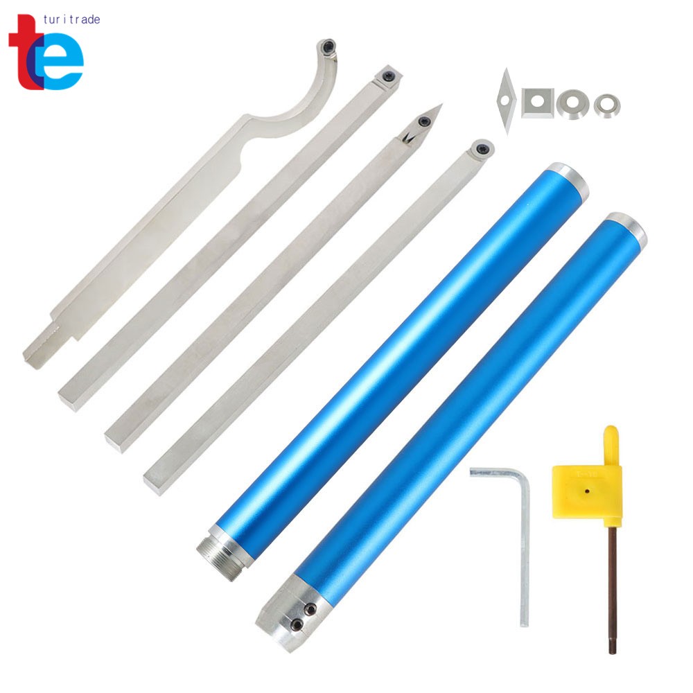 With 4 Extra Replacement Inserts 11" Carbide Lathe Tools, Wood Turning Tools