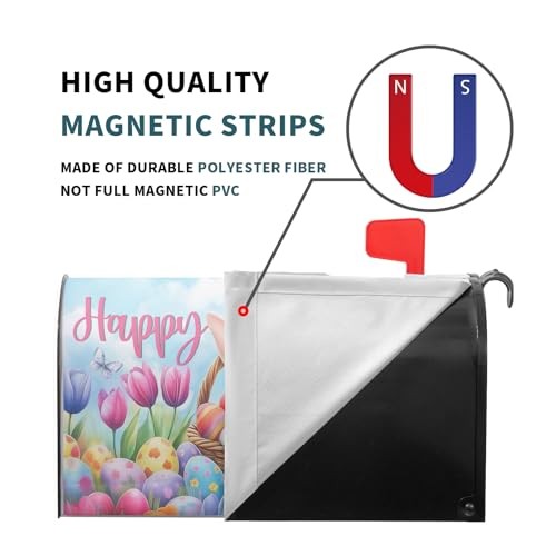 Spring Easter Mailbox Covers Easter Bunny Eggs Mailbox Cover Magnetic Standard
