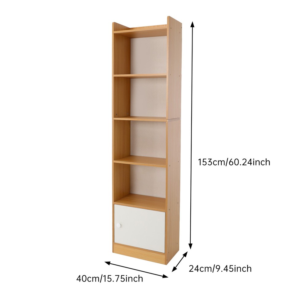 5-Tier Storage Rack 5-Tier Modern Storage Rack Small Narrow Corner Bookcase