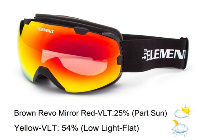 5th Element Ski Snowboard Spherical Antifog Goggles NEW