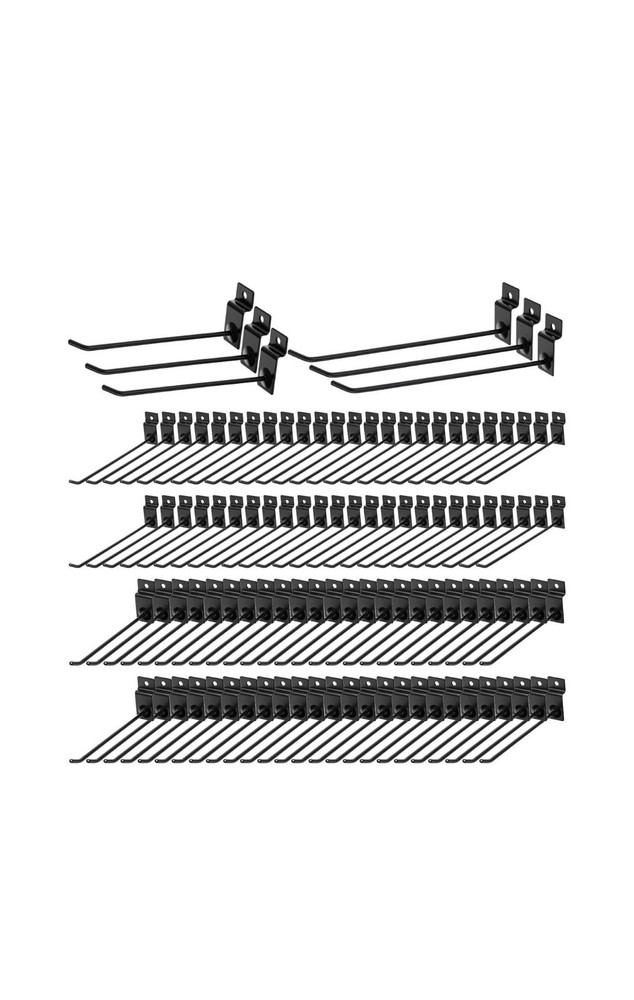 100 Pack Slatwall Hooks Panel Display Hooks Slat Board Peg Accessories New