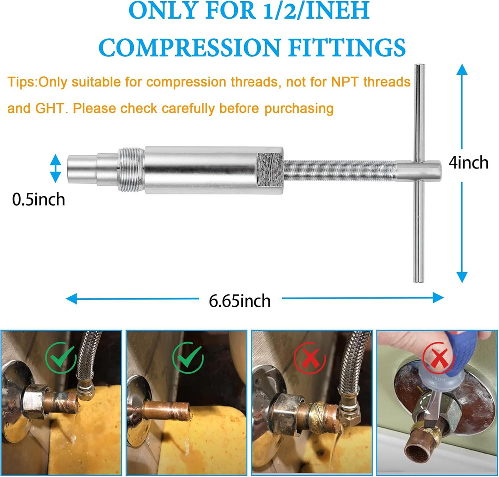 Compression Sleeve Puller and Sleeve Remover for 1/2 Inch Compression Fittings O