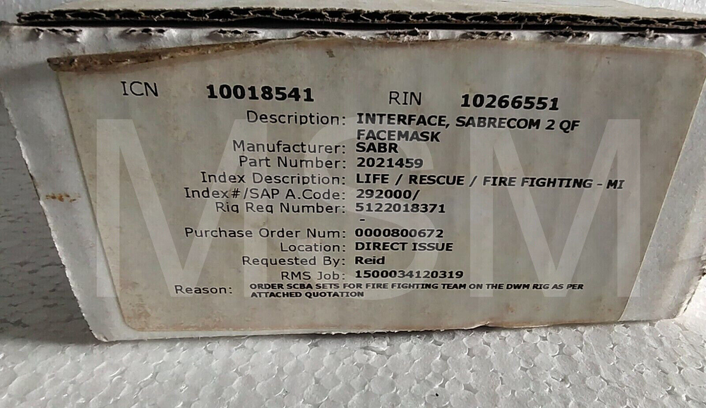 SABRECOM2 Communication Unit (FACEMASK INTERFACE) For Scott SCBA