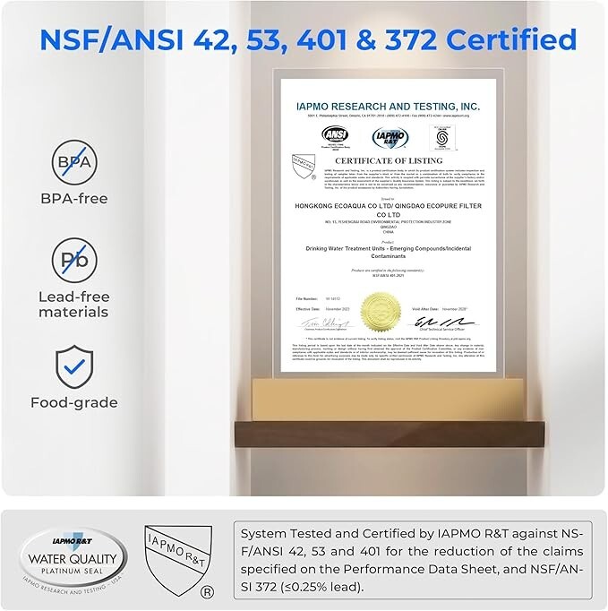 Waterdrop Mega Electric Water Filter Pitcher, Dispenser, NSF/ANSI 42&53&401&372