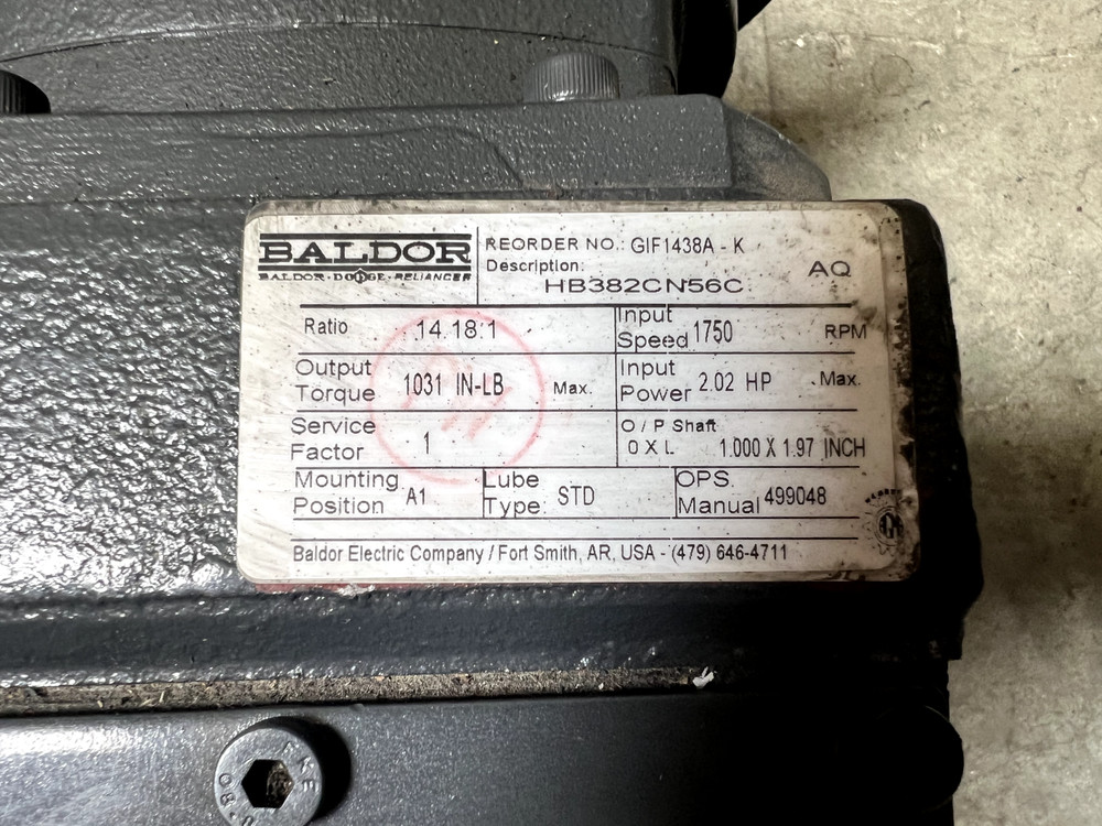 Baldor Gearbox - 5/8 Shaft