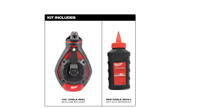 100 Ft. Chalk Reel Kit with Red Chalk
