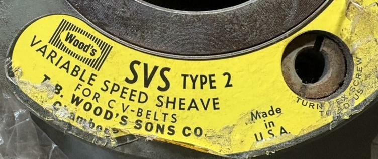 TB Woods SVS-Type 2 Variable Speed Sheave For CV-Belts 5-Groove