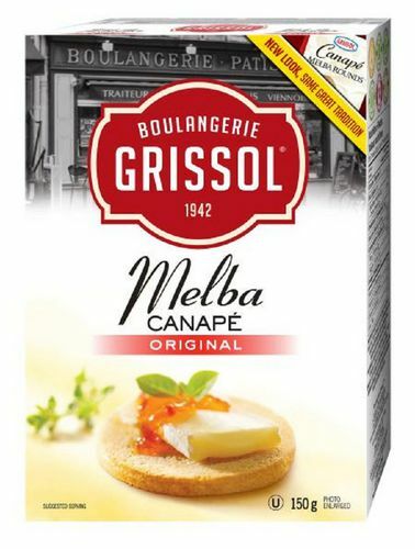 12 X Grissol Melba Original Plain Canape Crackers 150g Each