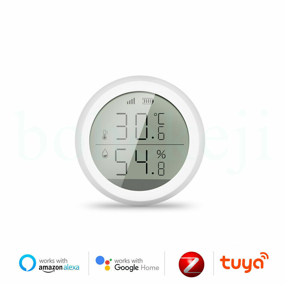 Tuya ZigBee Smart Temperature And Humidity Sensor Celsius Work with Alexa CA