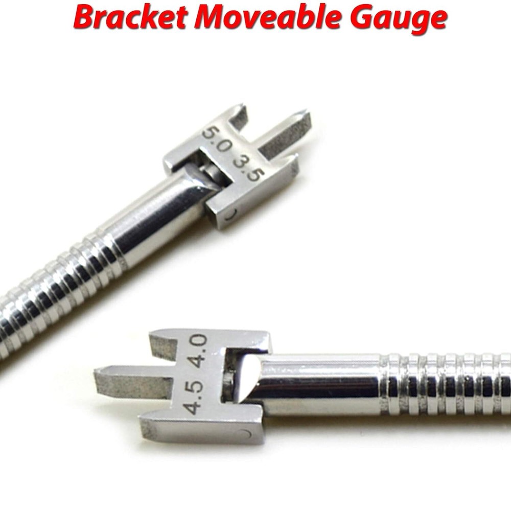 Professional Dental Orthodontic Gauge | Bracket Height Moveable Adjustable Lo...