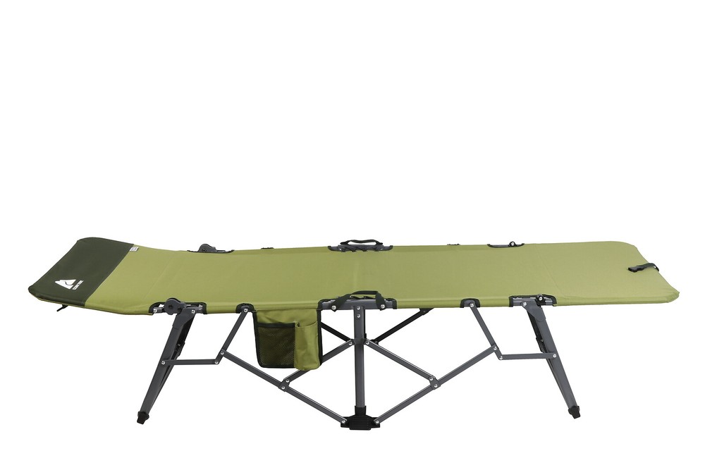 Folding Camping Cot Heavy Duty Adult Sleeping Cots Adjustable Backrest 250 lbs