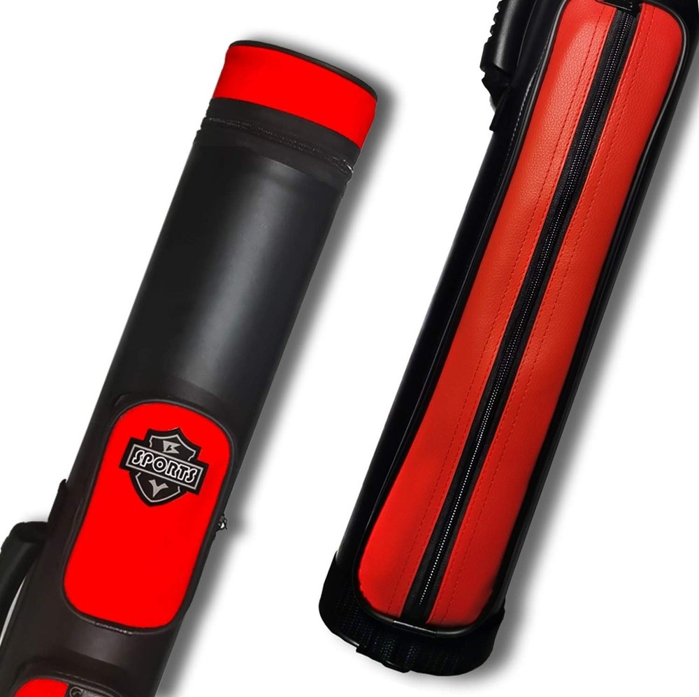 2x2 Hard Billiard Cue Case with Protection Features & Storage Pockets