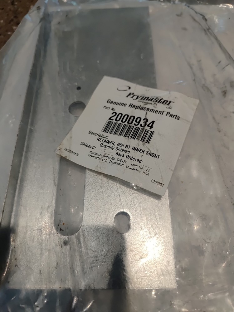 Frymaster 2000934 Retainer