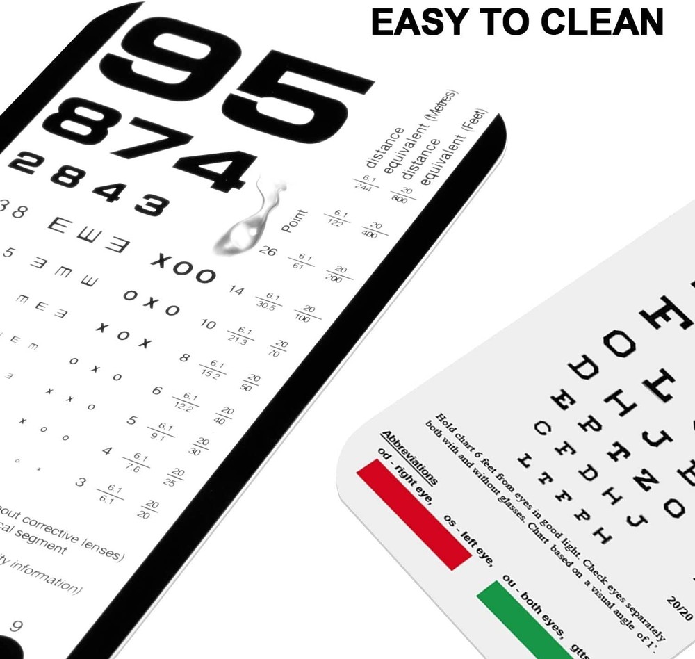 Portable Snellen & Rosenbaum Pocket Eye Chart - 2-in-1 Vision Testing Solution