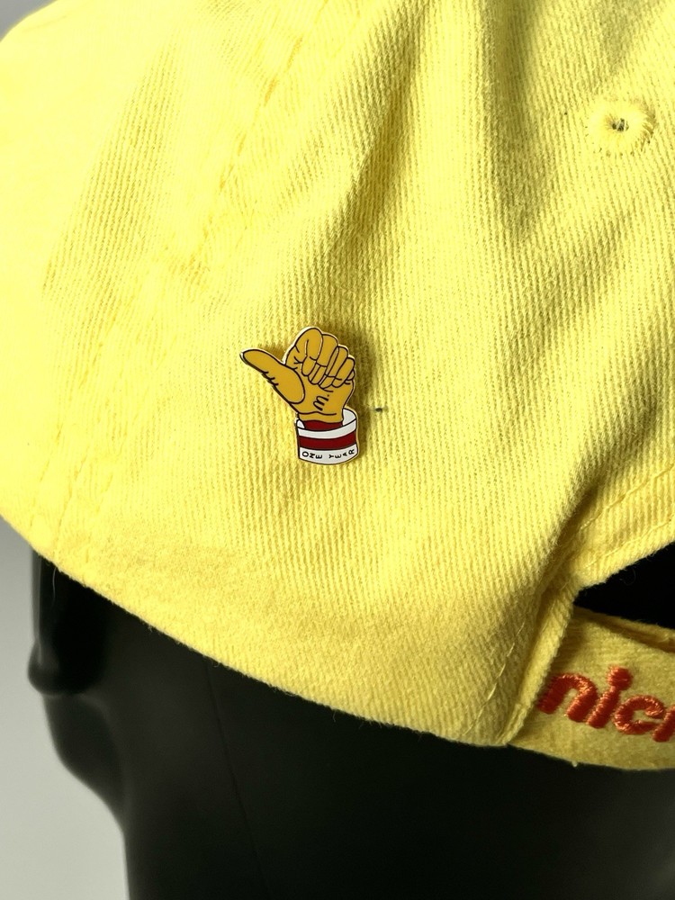 Spongebob Face McDonald's 2012 Nickelodeon Adjustable Promo Hat w/Lapel Pin