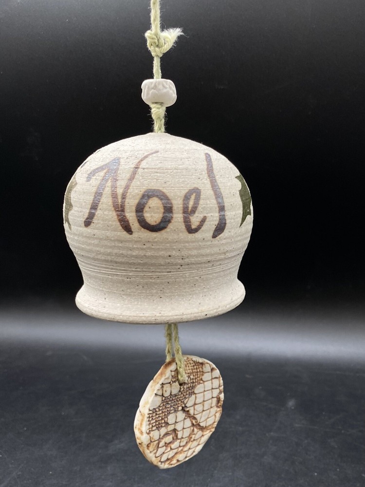 Noel Christmas Pottery Bell or Wind Chime