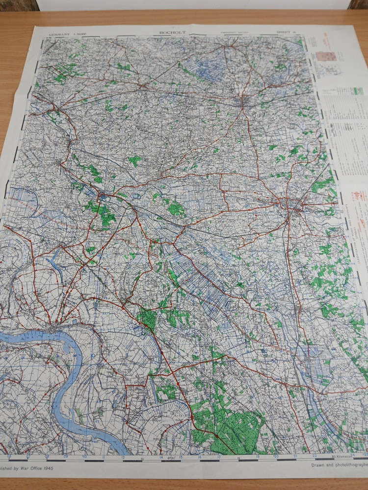 WW2 EMERGENCY EDITION map featuring REES (OPERATION PLUNDER), THE RHINE, BOCHOLT