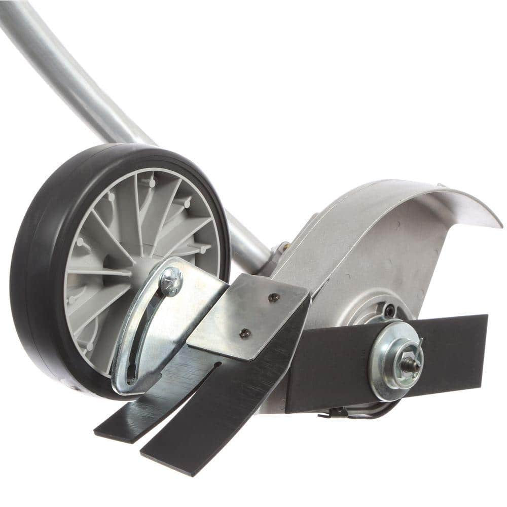 PAS Edger Trimmer Attachment Sturdy 8 in Blade Adjustable Cut Depth Curved Shaft