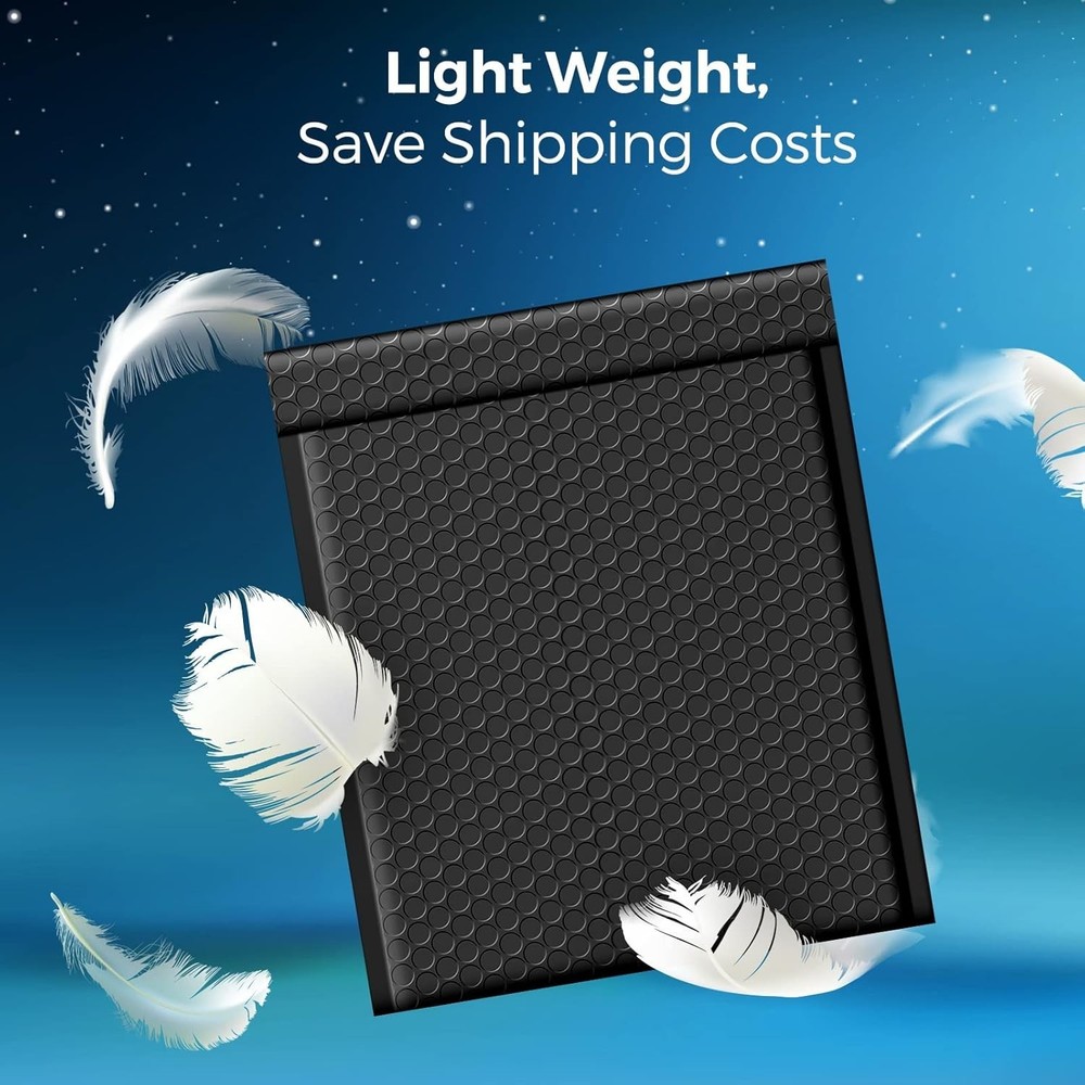 Black Bubble Mailers 8.5x12