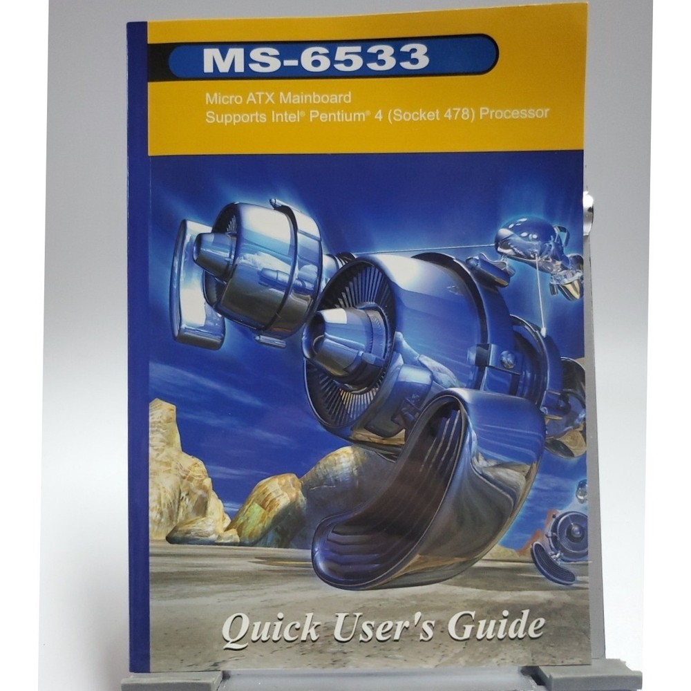MSI MS-6533 Micro ATX Motherboard Quick User Guide Manual Pentium 4 Socket 478