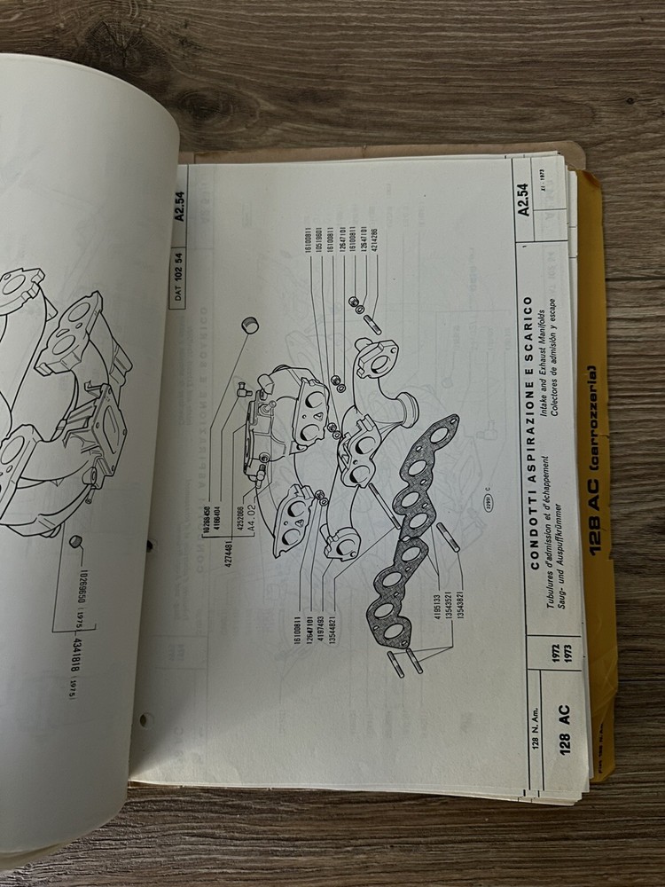 Fiat 128 S Catalog Spare Parts