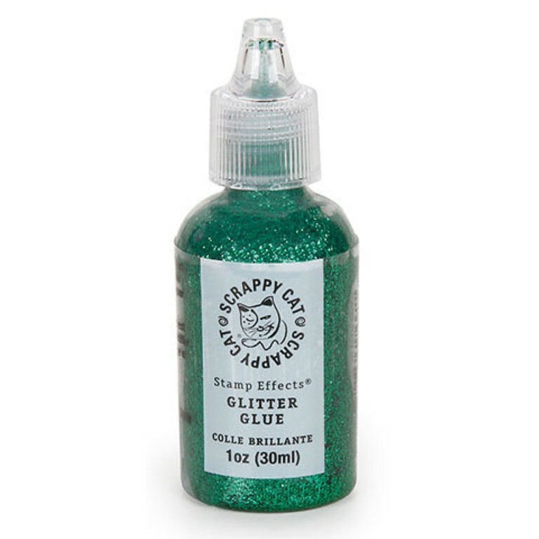SCRAPPY CAT GLITTER GLUE GREEN 30ML