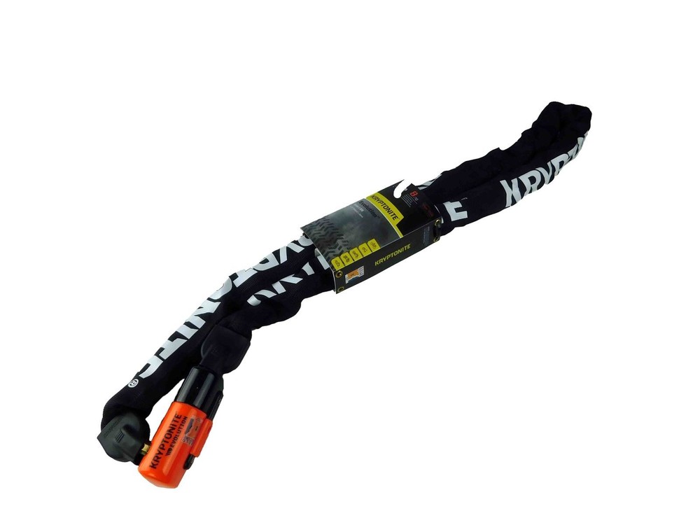 Kryptonite Evolution Series 4 Disc Lock Orange w/ 1016 5.25 ft Integrated Chain