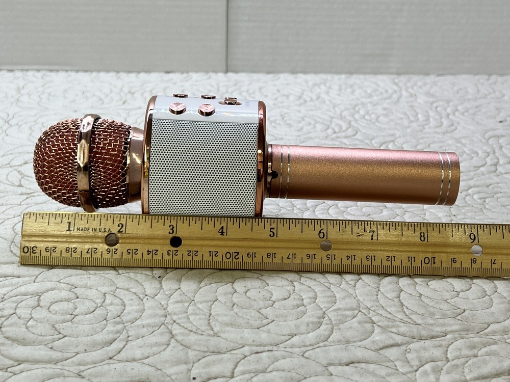 iJoy Bluetooth Speaker & Karaoke Microphone, Open Mic | Rose Gold