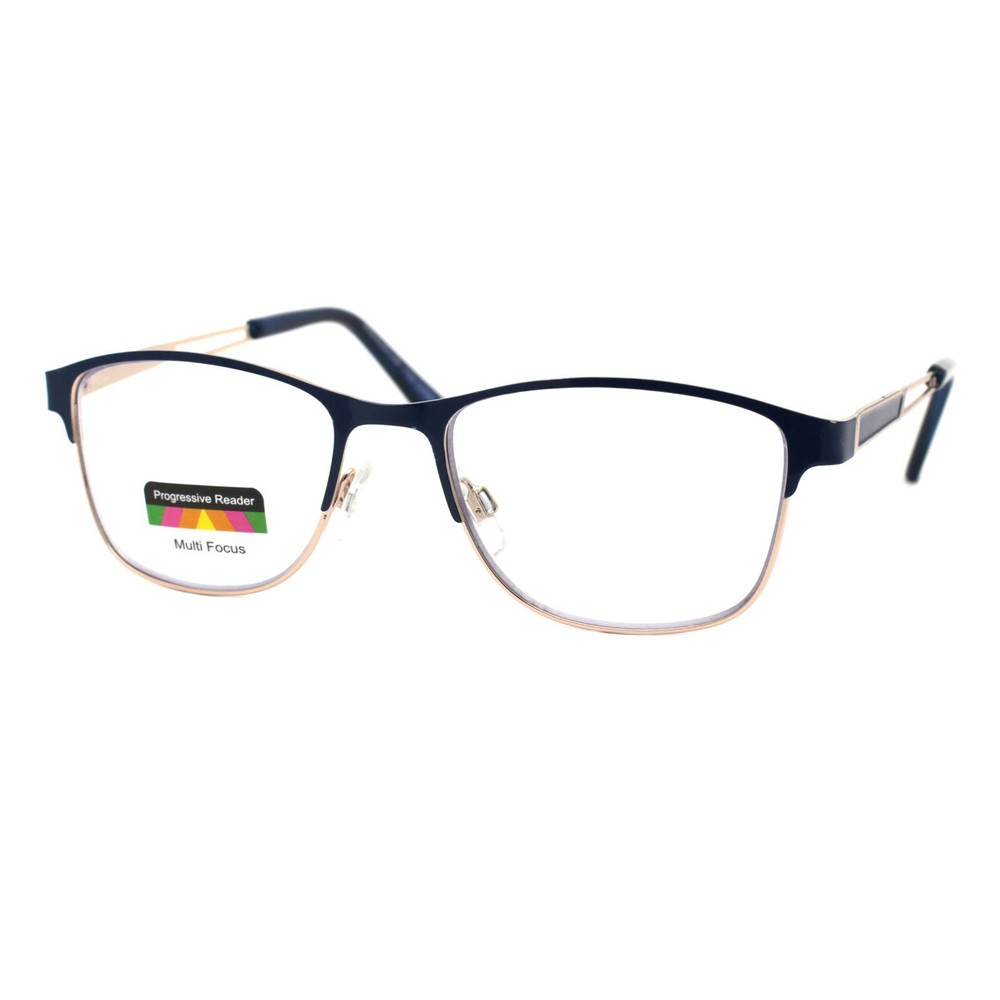 Multi-Focus Progressive Reading Glasses 3 Powers in 1 Reader Spring Hinge Metal
