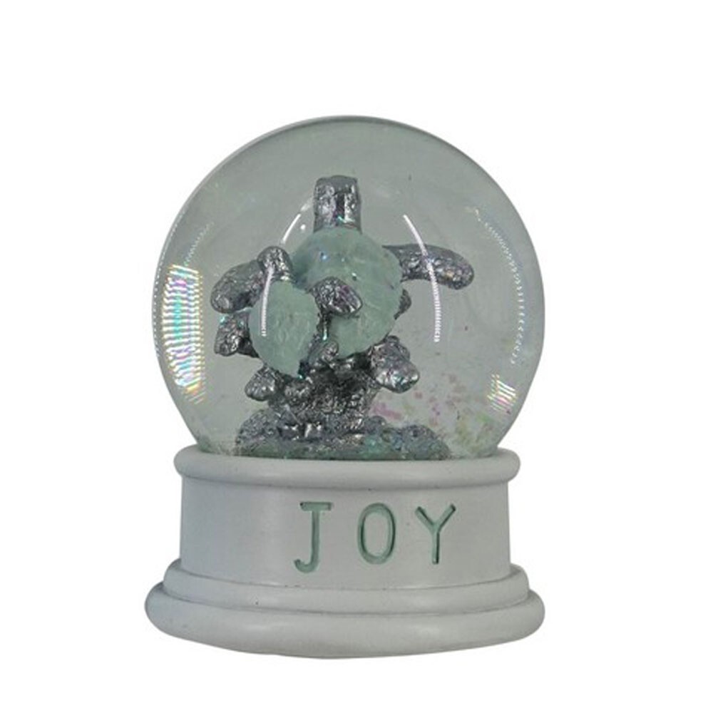 Joy Turtle Water Globe Home Coastal Themed Decor Accent