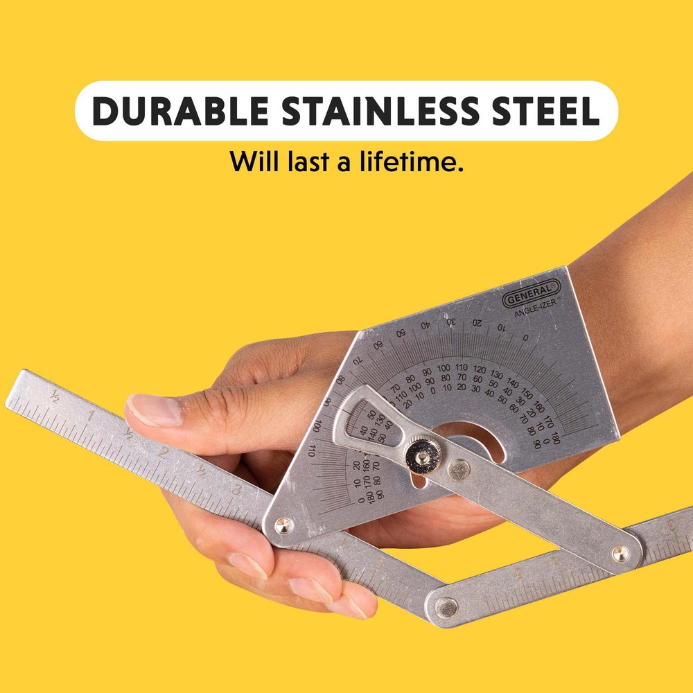General Tools Protractor and Angle Finder #39 Stainless Steel Outside