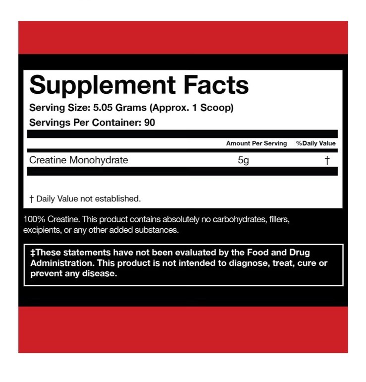 ATHLEAN-X Creatine Monohydrate Powder 1lb 90 Servings Unflavored New