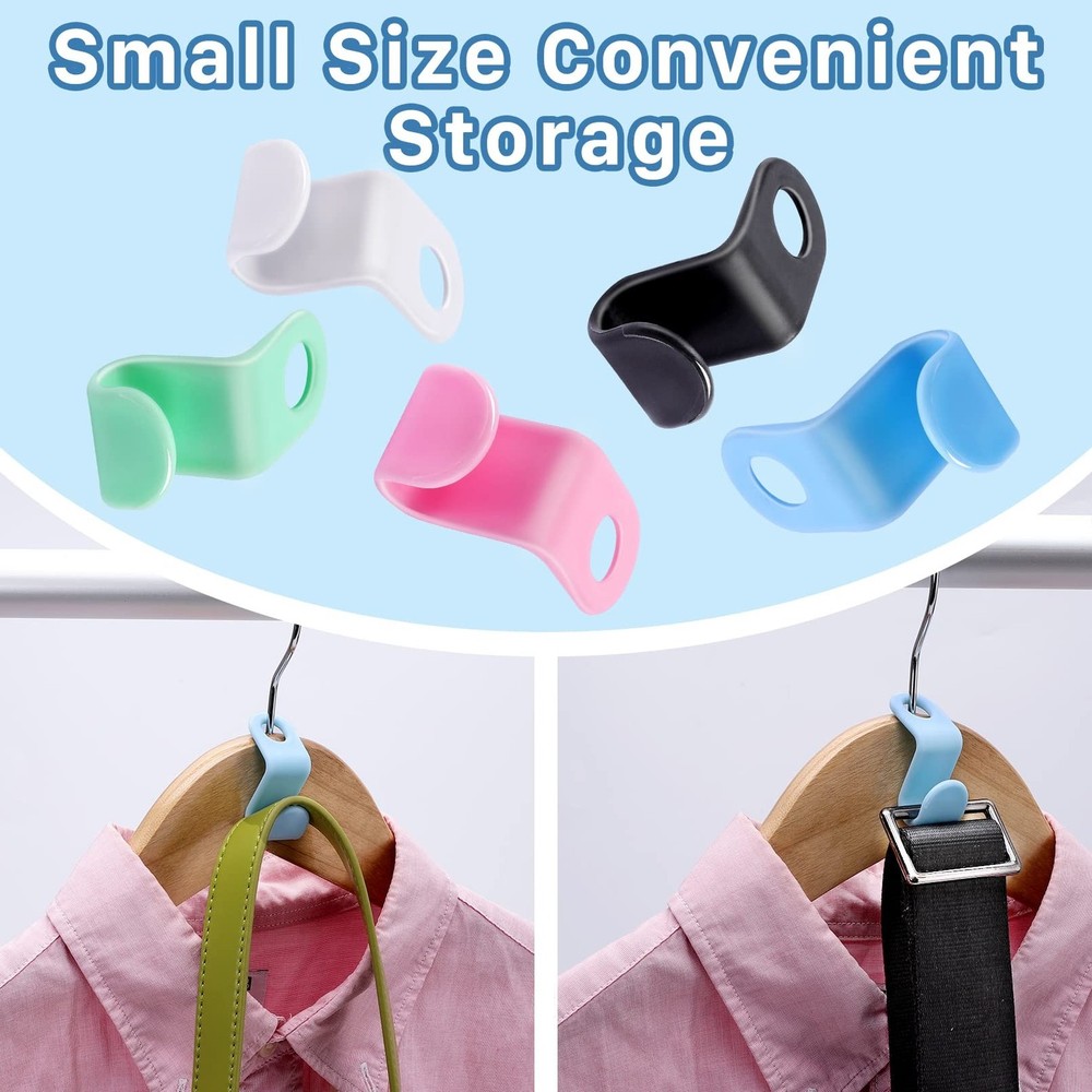 200 PCS Clothes Hanger Connector Hooks,Space Saving Cascading Hooks,Plastic M...
