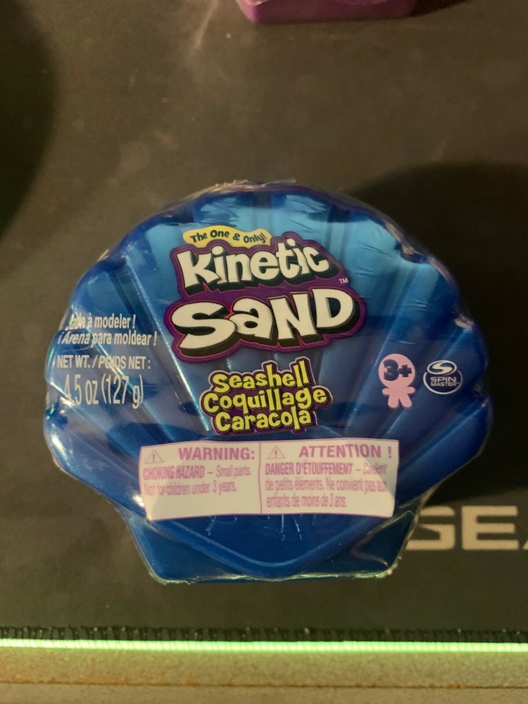 Kinetic Sand Seashell Blue 4.5 oz Container NEW